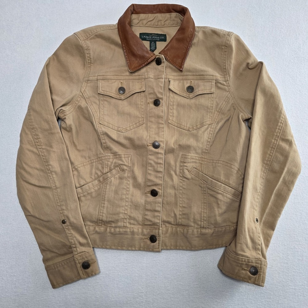 Vintage LRL Lauren Jeans Co Brown Denim Jacket Women's Size M